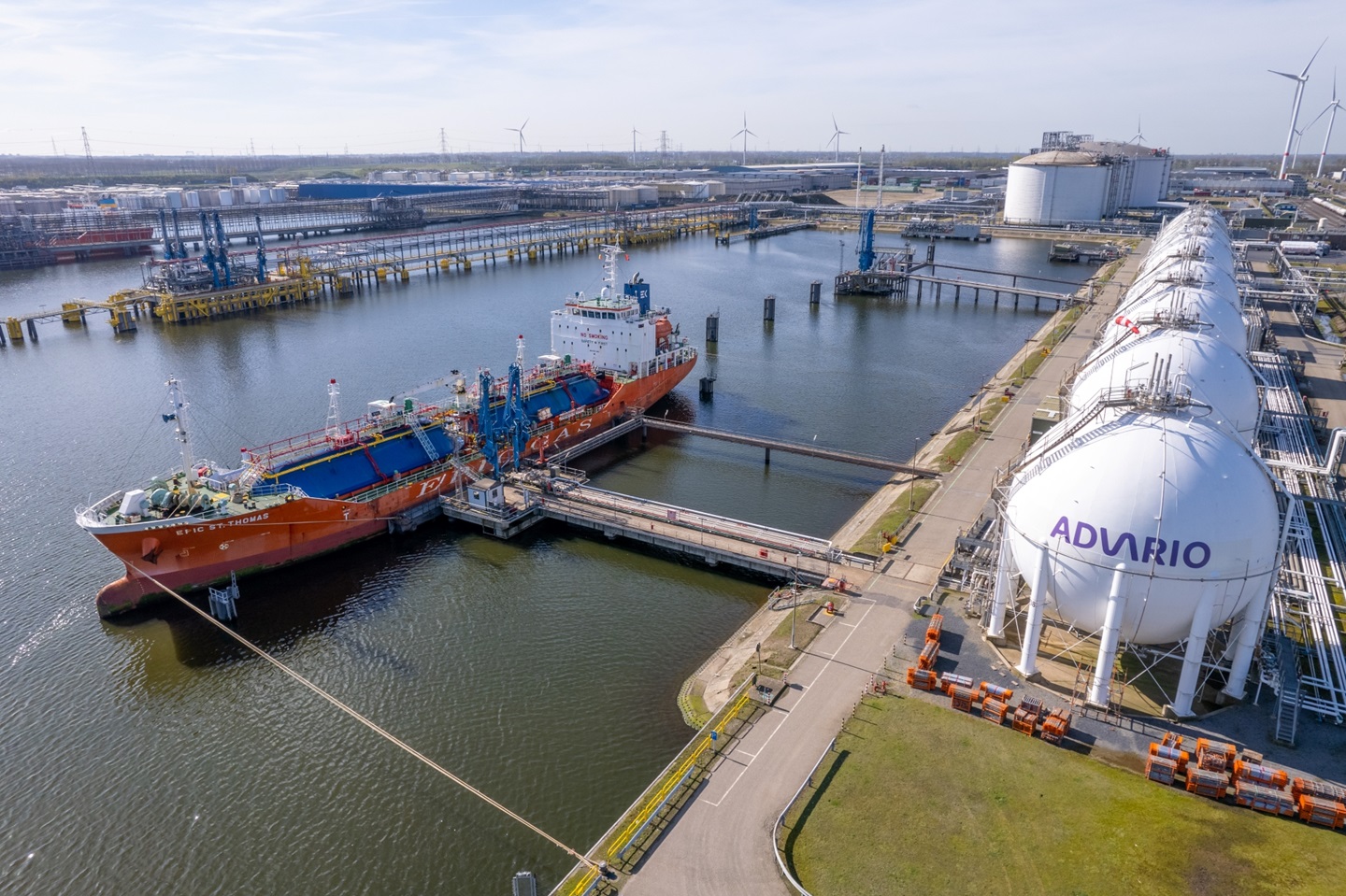 Fluxys Advario ammonia import terminal Antwerp