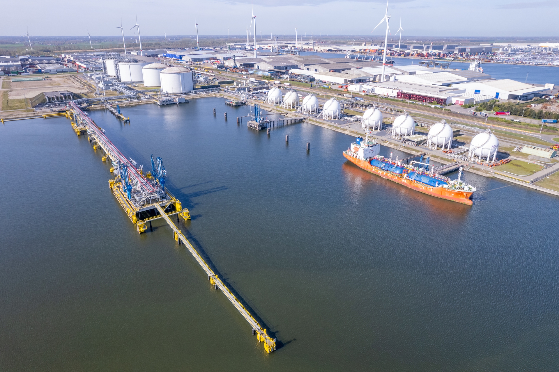 Fluxys Advario ammonia import terminal Antwerp